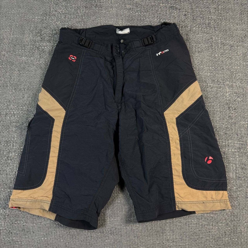 Bontrager InForm MTB Shorts Mens Large Black Tan Y2K Gorpcore Cargo Cycling